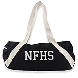 NFHS Diagonal Strap Gym Bag, Black w/ White NFHS Diagonal Strap Gym Bag, Black w/ White
