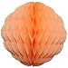 3-pack 8 Inch Honeycomb Scalloped Tissue Ball Party Decoration (Peach - Classic Pastel)