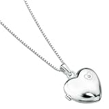 Silver Girls Large Heart Locket by D For Diamond
