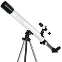 White TwinStar AstroMark 50mm 75x Power Refractor Telescope