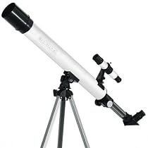 White TwinStar AstroMark 50mm 75x Power Refractor Telescope