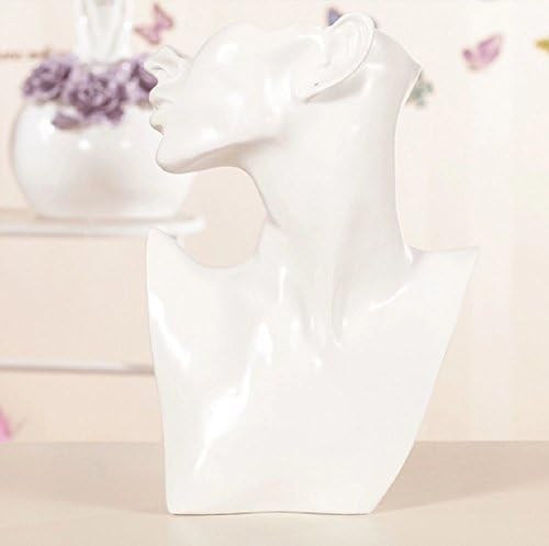 Necklace earrings torso exhibit accessories jewelry stand is brilliant (white)