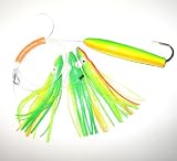 4in Zucchini Cedar Plug Daisy Chain Saltwater Fishing Lure for Mahi Tuna Sails Wahoo