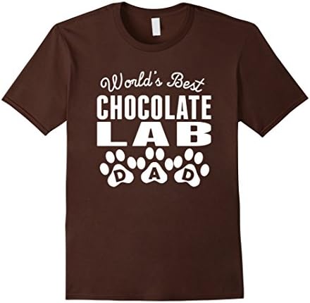 World's Best Chocolate Lab Dad T-Shirt - Male 3XL - Brown