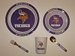 MINNESOTA VIKINGS Team Logo 5 Piece Baby / Child Dinner Set ( Sipping cup, Plate, Bowl, Fork, and Spoon )