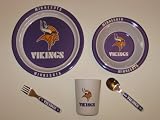 MINNESOTA VIKINGS Team Logo 5 Piece Baby Child Dinner Set ( Sipping cup, Plate, Bowl,... by Duckhouse