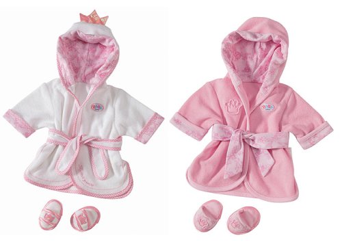 Childrens Toyshop  Spielwaren : Zapf 801796 - Baby born  Bademantel mit Sandalen