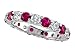 2.75 cttw Round Diamond and Ruby Eternity Band by Karina B(tm) - Platinum