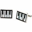 Chic Piano Keyboard Silver Cufflinks