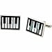 Chic Piano Keyboard Silver Cufflinks