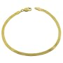 10 Karat Yellow & White Gold Reversible Herringbone Bracelet (7 inch)