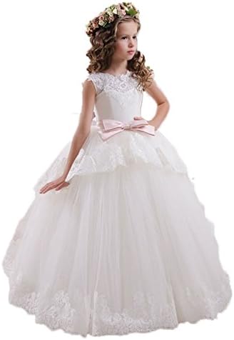 Starsdress Lace Flower Girl Dress First Communion Dress Princess Wedding SD008