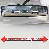 12 Panoramic Rear View Mirror Glass Car Auto Fits All 