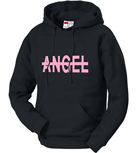 BeWild Brand - "No Angel" Watermelon Beyonce Adult Hoodie #1802-PS (Adult Medium, Black)