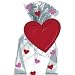 Valentine's Day Party Cello Bags With Foil Tag 15 Pack