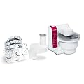 Bosch MUM4825 K�chenmaschine / 600 Watt / Kunststoff-R�hrsch�ssel / Durchlaufschnitzler / Rezept DVD