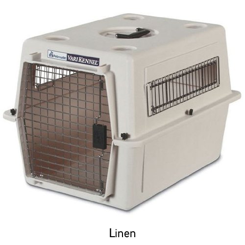 Doskocil Vari Kennel Ultra Pet Carrier - Med, 28L x 20.5W x 21.5H - Linen/Black