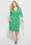 415fKrKg0yL. SL160  Avenue Plus Size Chain Wrap Dress