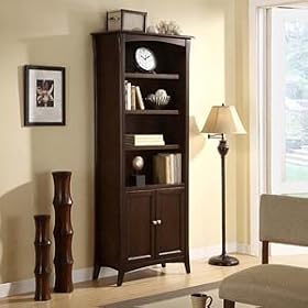 Cappuccino Bookcase with Doors by Costco