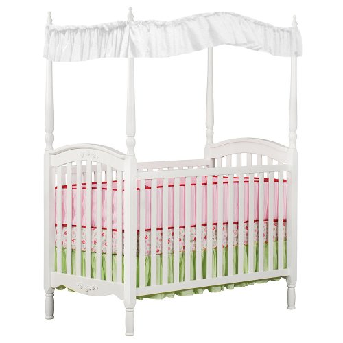 New Crib Size Eyelet White Princess Canopy Fabric Top