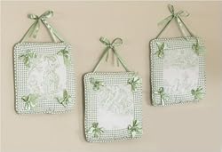 JoJo Designs Wall Hanging - Vintage French Sage Toile