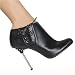 Highest Heel Women's DESIRE-200, 4" Close Round Toe Ankle Bootie With Rhinestone Covered Heel