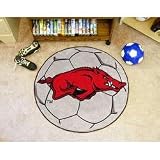 Arkansas Soccer Ball Rug - B0006VT96E