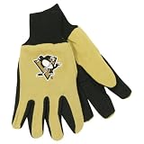 Pittsburgh Penguins Jersey 2-Tone Gloves (One Size Fits Most Ages 13+) - Gold / Black