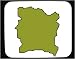 Decorated Mouse Pad with Africa, map, outline, area, geograpy, region, 
