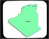 Decorated Mouse Pad with africa, map, algeria