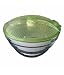 Salad Spinner - Green Lid and Glass Bowl by Moha