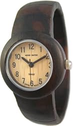Tense Dark Sandlewood Round Cuff Bracelet Womens Hypoallergenic Watch L8108D