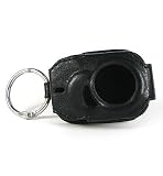 Black Leather Case Cover for Creative Zen Stone Keyring Portable Design Carrying Case