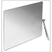 Hafele Adjustable Rectangular Bathroom Mirror with Left-Hand Grip in Light Gray
