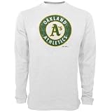 Reebok Oakland Athletics White Faded Logo Long Sleeve T-shirt