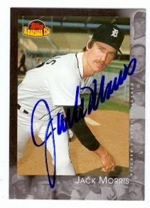 Jack Morris Autographed/Hand Signed Baseball Card (Detroit Tigers) 2001 Topps American Pie #43