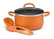 Rachael Ray 4-Piece Porcelain Stew and Soup Set, Orange