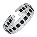 Tungsten Carbide High Polish with Ceramic Link Bracelet 8.5