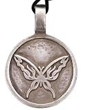 Celtic Irish Butterfly Pewter Pendant Necklace