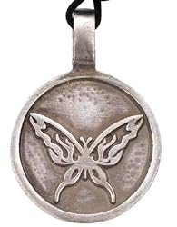 Celtic Irish Butterfly Pewter Pendant Necklace