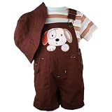 B T Kids Baby Boys Puppy Dog Shortall Set by BT