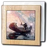 Ojibway Indian - 6 Inch Tile Napkin Holder