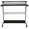 48" Shelves Mobile Ergonomic Stand Up Desk Computer Workstation (Dark Walnut Shelves / Silver Frame)