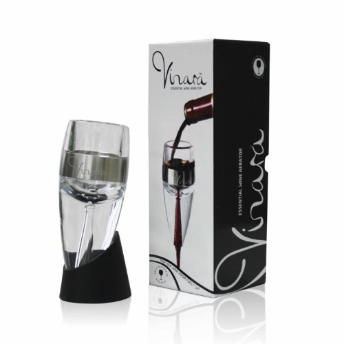 Vinara Wine Aerator Decanter [PREMIUM QUALITY] - Elegant and Luxurious Performs Better Than Traditional Single Stage Wine Aerators, Decanters, and Spout Pourers- [NO SPILL] Aeration Design- Dramatically Improves the Flavor - Achieves Better Bouquet- Easy to Use- Lavish Box Design-Perfect for ANY Occasion- FDA Certified Food Safe Material- SATISFACTION IS A LIFE TIME GUARANTEE!!