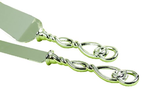 Hortense B. Hewitt Wedding Accessories Love Knot Cake Knife and Server Set On Sale