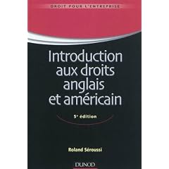 Introduction aux droits anglais et am�ricain - 5e �dition