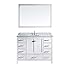 Virtu USA GS-50060-WMRO-WH Caroline Avenue 60" Single Bathroom Vanity Set in White,