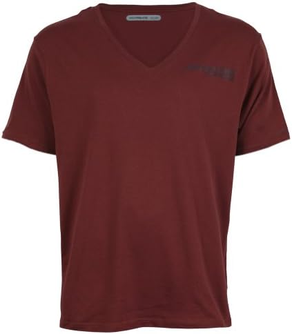 883 Police Gudgon Mens Short Sleeve V Neck T-shirt Oxblood Red Size XXL