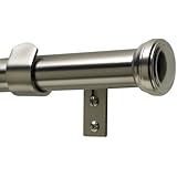 Levolor 54546012 Fluted End Cap Rod Set, 66-to-120-Inch Width, 1-Inch Diameter, Satin Nickel