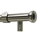 Levolor Fluted End Cap Rod Set, Satin Nickel, 1-Inch Diameter, 66 to 120-Inch Width